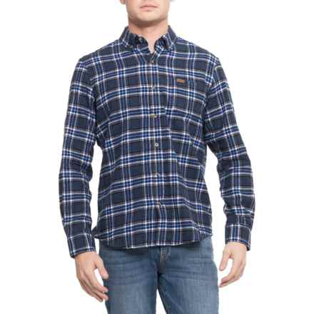 Lands' End Lakeside Flannel Shirt - Long Sleeve in Blue Heather