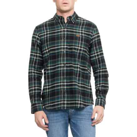 Lands' End Lakeside Flannel Shirt - Long Sleeve in Green Multi