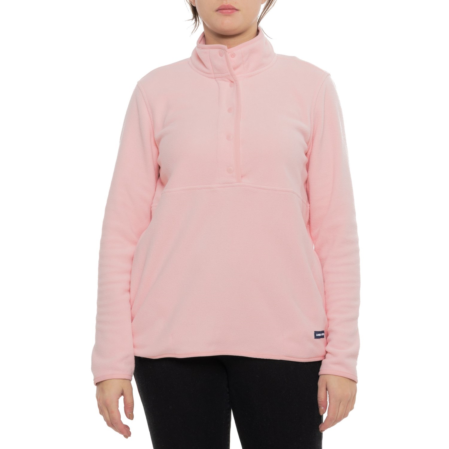 Lands' End Lightweight Powder Fleece Sweater - Snap Neck