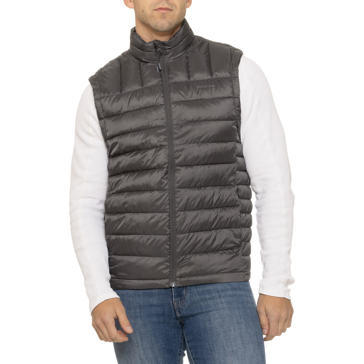 (取寄) ランズエンド パッカブル パファー ベスト - インサレーテッド Lands' End Packable Puffer Vest - Insulated Black Lands' End Packable Puffer Vest - Insulated