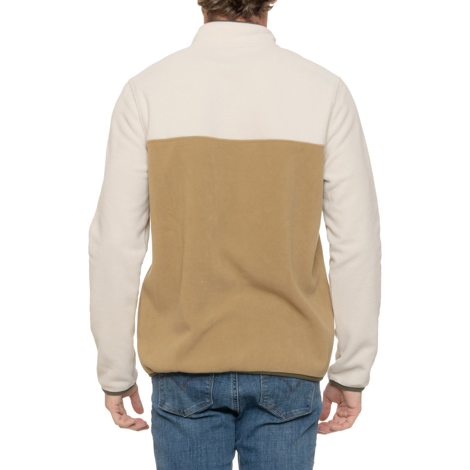 (取寄) ランズエンド ポラール フリース ソフト フィール カラーブロック ジャケット - スナップ ネック Lands' End Polar Fleece Soft Feel Color-Block Jacket - Snap Neck Leaf Lands' End Polar Fleece Soft Feel Color-Block Jacket - Snap Neck