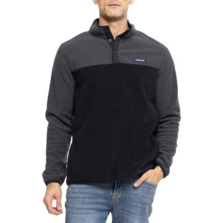 Lands' End Polar Fleece Soft Feel Jacket - Snap Neck in Black