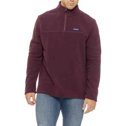 Lands' End Polar Microfleece Shirt - Zip Neck, Long Sleeve in Bordeaux