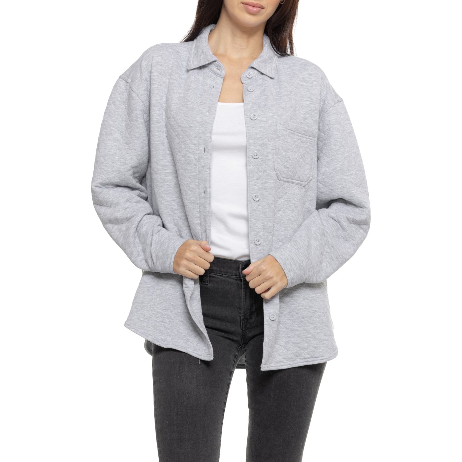 Lands' End Quilted Big Shirt - Long Sleeve