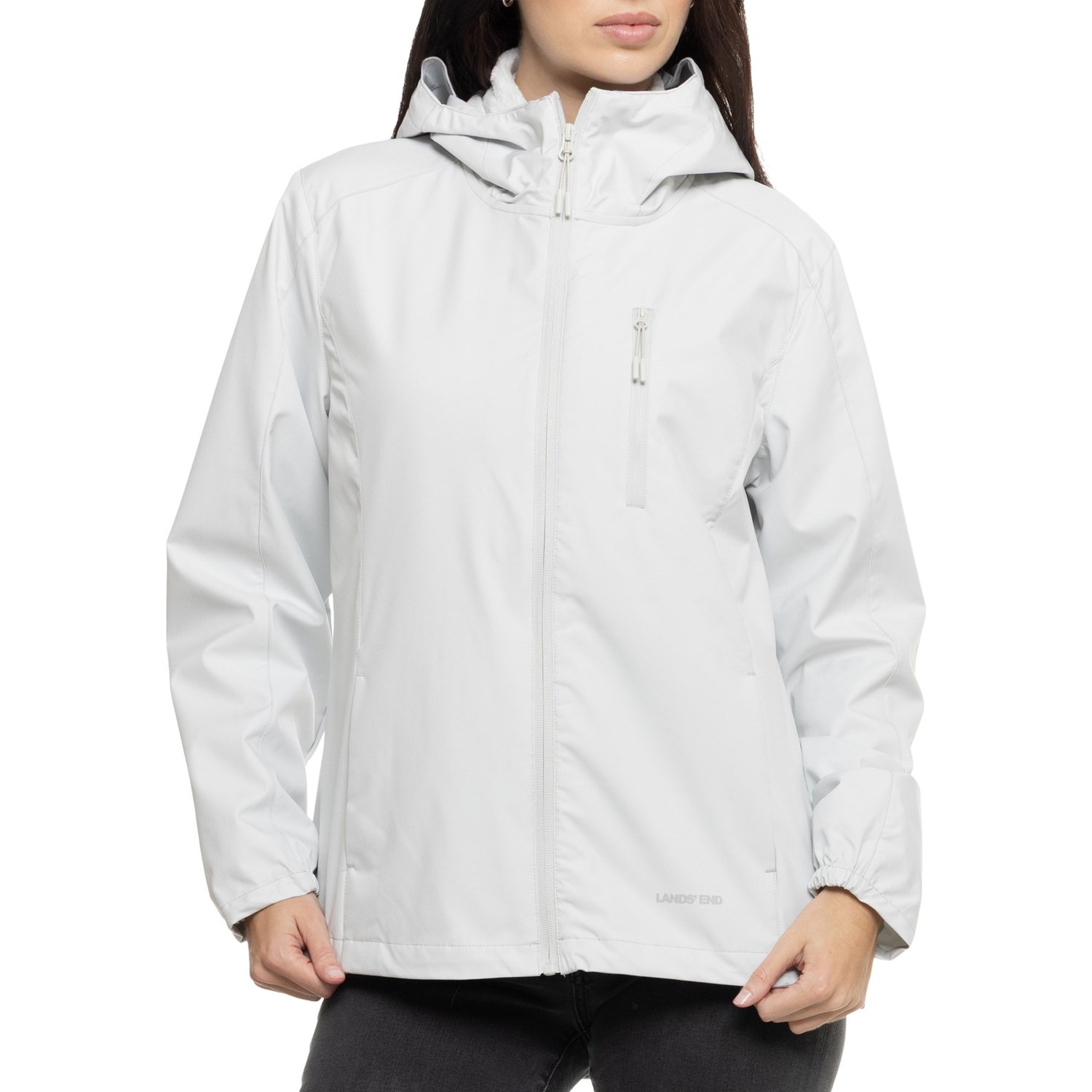 (取寄) ランズエンド システムズ スリーインワン フリース インナー ジャケット Lands' End Systems 3-in-1 Fleece Inner Jacket Dove lands-end-systems-3-in-1-