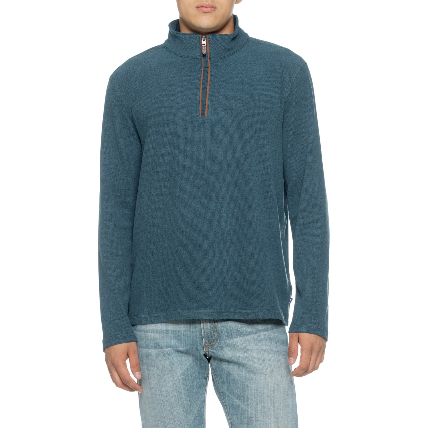 ハチヤーズ Men's BackSlash 3G バーガンディ タートルネック lands-end-upland-brushed-pique