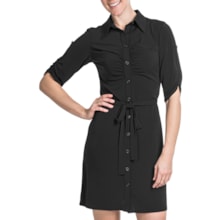 Laundry by Design Matte Jersey Shirt Dress - Short Sleeve (For Women) in Black - Closeouts