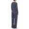 538AW_2 Laura Ashley Brushed Hacci Henley Pajamas - Long Sleeve (For Women)