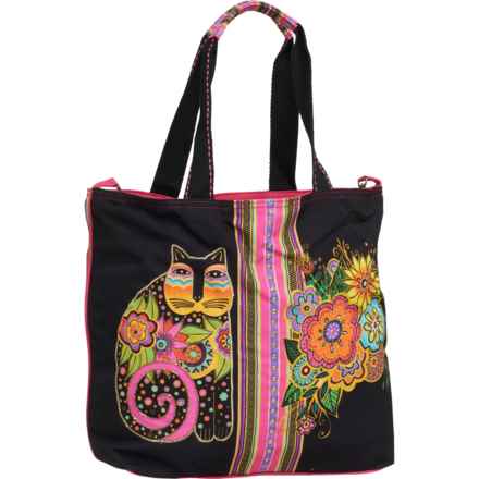 Laurel Burch Cat Gap Tote Bag in Blossoming Feline