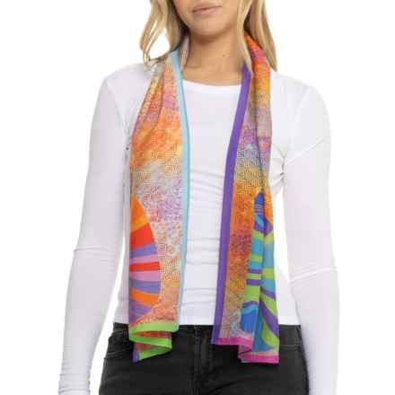 Laurel Burch Cat Scarf - Silk in Multi