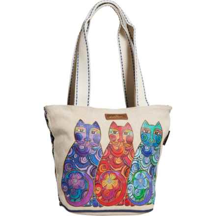 Laurel Burch Olas De Colores Medium Tote Bag (For Women) in Cats