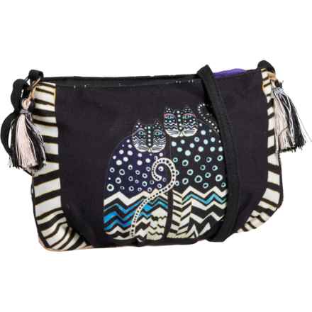 Laurel Burch Polka-Dot Cats Crossbody Bag (For Women) in Black