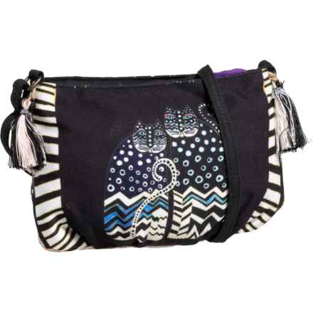 Laurel Burch Polka-Dot Cats Crossbody Bag (For Women) in Black