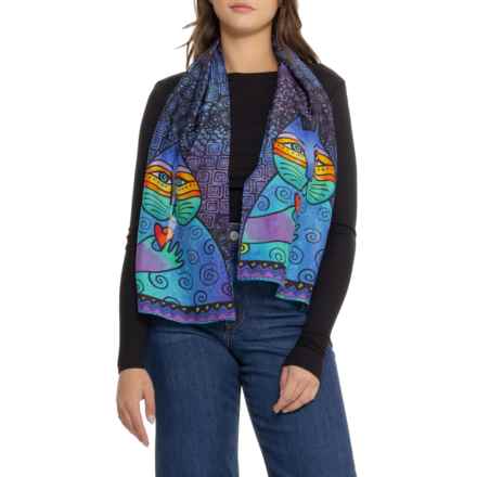 Laurel Burch Wishing Love Scarf - Silk in Cats