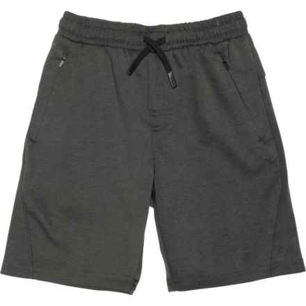 Leg3nd Big Boys Stretch Tech Training Shorts in Black Heater