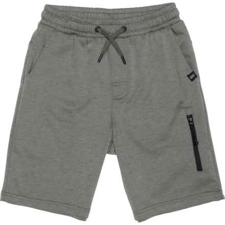 Leg3nd Big Boys Stretch Tech Zipper Shorts in Sage Heather