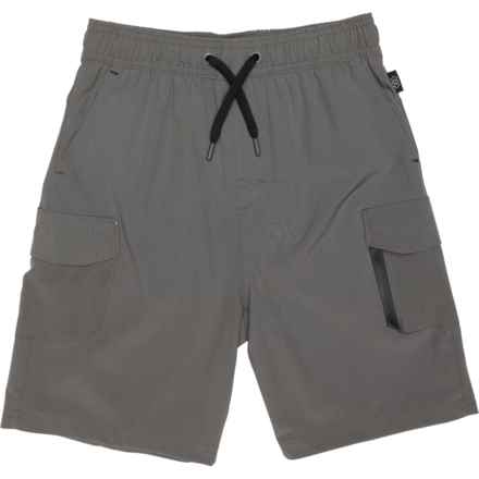 Leg3nd Big Boys Stretch-Woven Cargo Shorts in Stn Black