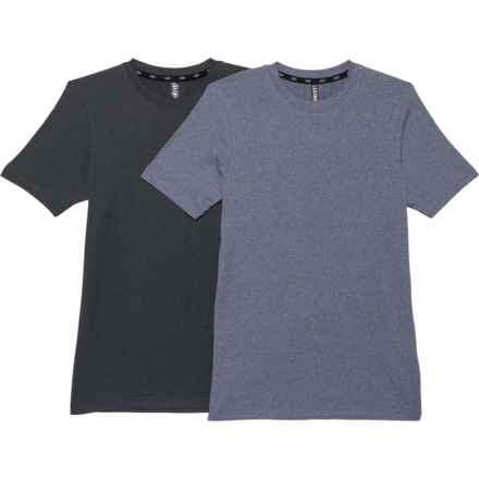 Leg3nd Big Boys Ultra Lux T-Shirts - 2-Pack, Short Sleeve in Black Heather Navy