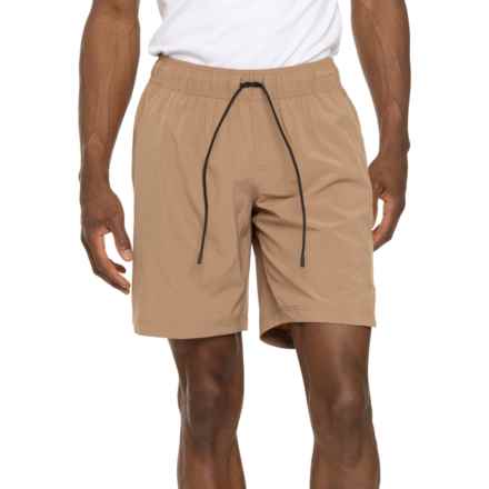 Leg3nd Bonded Zip Cargo Pocket Shorts - 8.5” in Desert Khaki