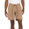 Leg3nd Bonded Zip Cargo Pocket Shorts - 8.5” in Desert Khaki