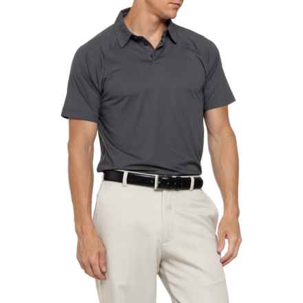 Leg3nd Raglan Polo Shirt - Short Sleeve in Gunite