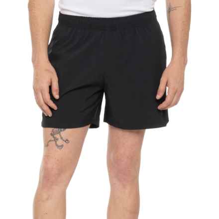 Leg3nd Stretch-Woven Perforated Shorts - 5”, Built-In Compression Liner in Black