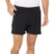 Leg3nd Stretch-Woven Reflective Perforated Shorts - 5”, Built-In Compression Liner in Black