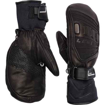 LEKI Griffin S Mitten - Leather, Insulated (For Men) in Black
