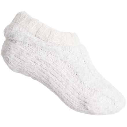 Lemon All Over Cable Slippers (For Women) in Medium Grey