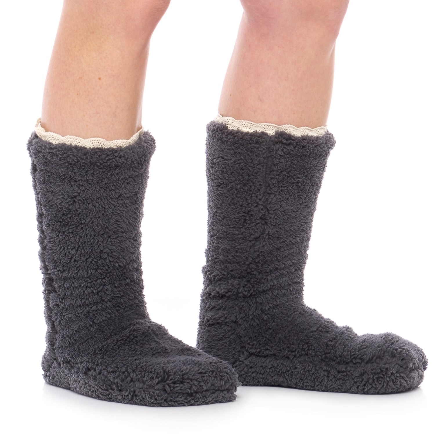 shearling slipper booties womens