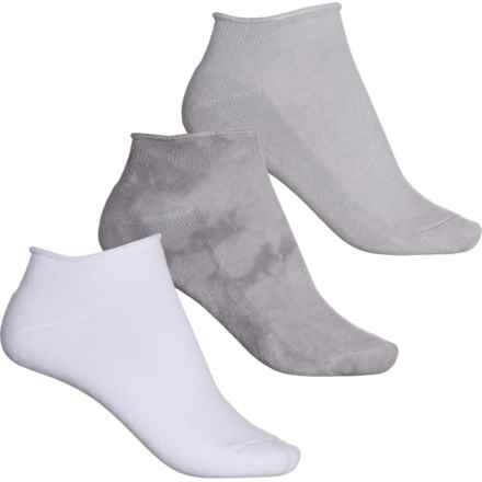 Lemon Half-Terry Cloud Cushion Low-Cut Socks - 3-Pack, Below the Ankle (For Women) in Light Pastel Grey