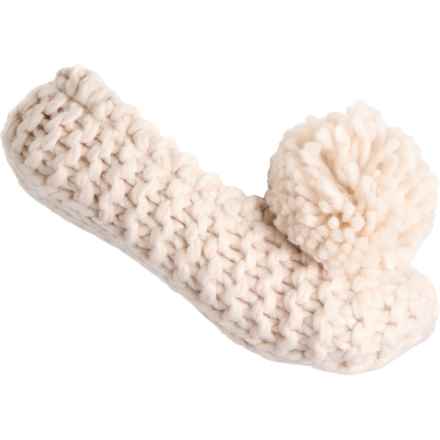 Lemon New Ballerina Pom Slippers (For Women) in Ivory