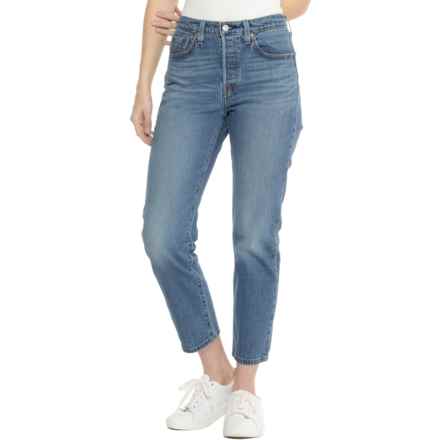 Levi's 501 Stand Off Cropped Jeans - High Rise in Dark Indigo