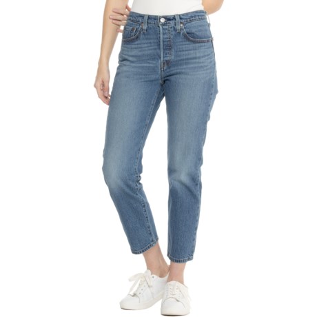 Levi's 501 Stand Off Cropped Jeans - High Rise in Dark Indigo