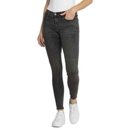 Levi's 710 Mid-Rise Super Skinny Jeans in Black Light Wash