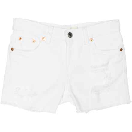 Levi's Big Girls Stretch Denim Shorts in White