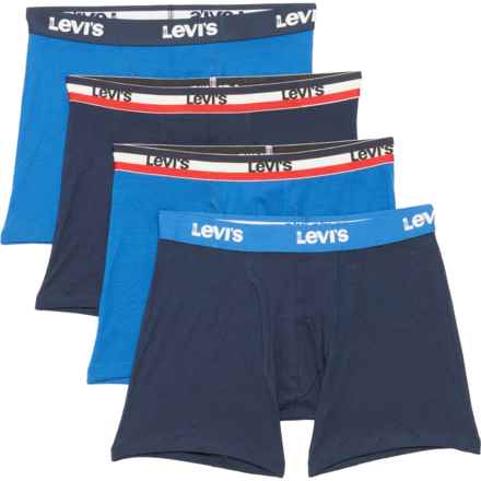 Levi's Comfort Cotton Boxer Briefs - 4-Pack in Navy/Blue Combo