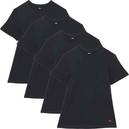 Levi's Comfort Cotton T-Shirt - 4-Pack, Short Sleeve in Black