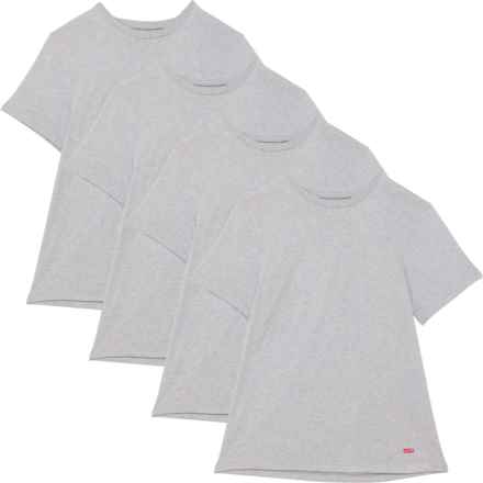 Levi's Comfort Cotton T-Shirt - 4-Pack, Short Sleeve in Grey