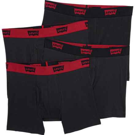 Levi's Cotton Stretch Boxer Briefs - 4-Pack in Black