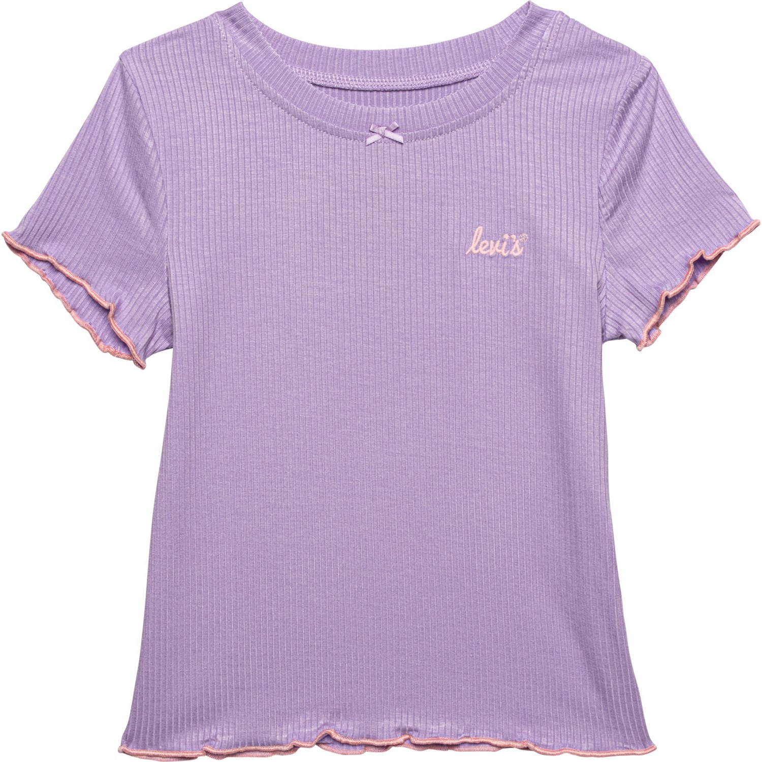 Levis Little Girls Ribbed Fashion Shirt - Short Sleeve
