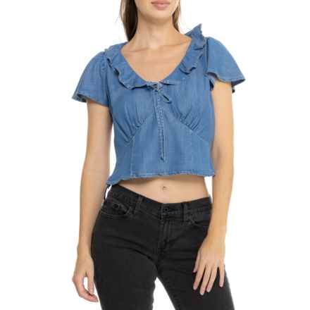 Levi's Mylene Vacation Mode 2 Blouse - Short Sleeve in Denim