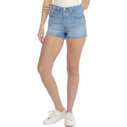 Levi's Original Shorts - High Waist in Med Indigo