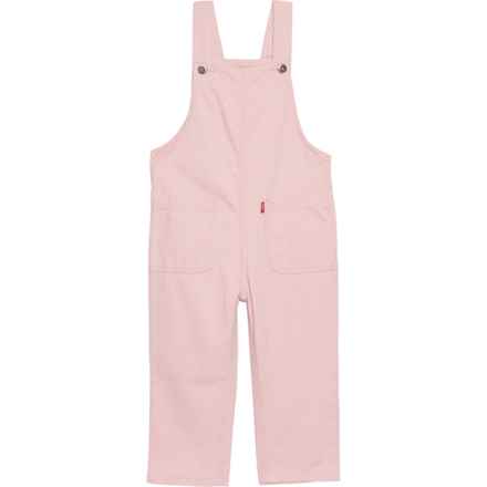 Levi's Toddler Girls Denim Bib Overalls in Silver Pink