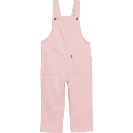 Levi's Toddler Girls Denim Bib Overalls in Silver Pink