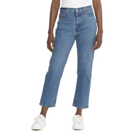 Levi's Wedgie Straight Leg Jeans - High Rise in Med Indigo