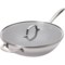 LEXI HOME Tri-Ply Diamond Nonstick Wok with Lid - 5 qt. in Silver