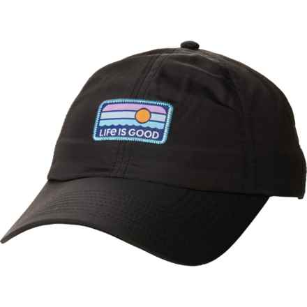 Life is Good® Acadia Runner Baseball Cap - UPF 50+ in Black