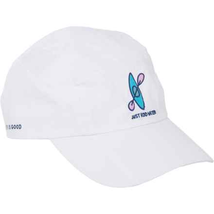 Life is Good® Alpine Trek Graphic Baseball Cap - UPF 50+ in White/Black