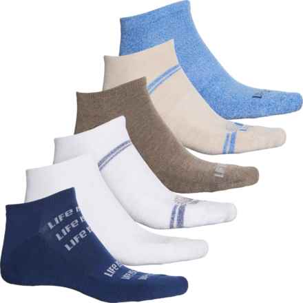 Life is good® Athletic Low-Cut Socks - 6-Pack, Ankle (For Men) in Beige